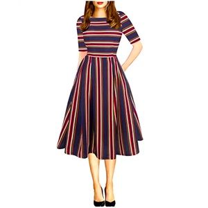 NWT Lovely striped (with pockets!) lightweight Dress
